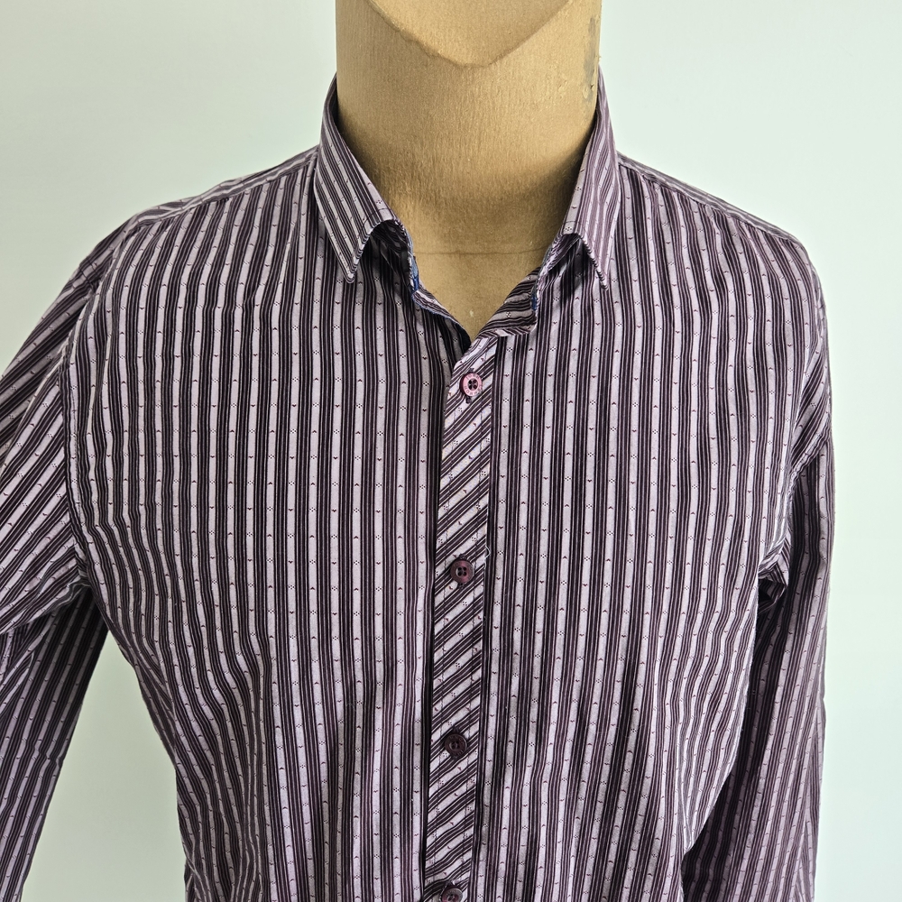 ☮️JOHN LENNON Long-Sleeve Dress Shirt in Plum